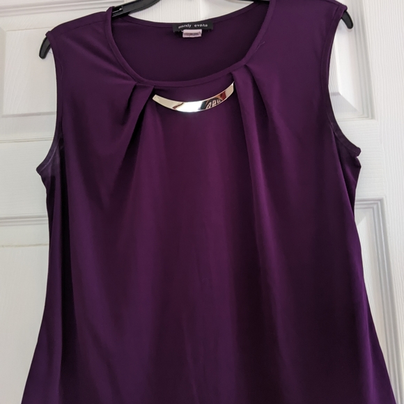 Mandy Evans purple sleeveless blouse lightweight - Picture 1 of 5